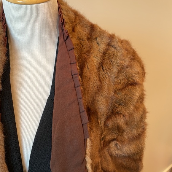 Vintage 1930s Neusteters Denver Real Mink Fur Capelet Wrap - Picture 2 of 7